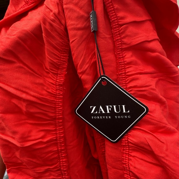 ZAFUL Red Knee Length Dress - Picture 4 of 5